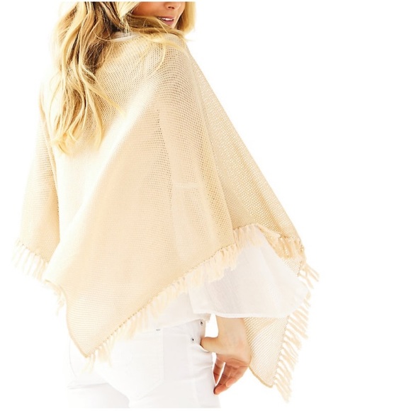 Lilly Pulitzer Tops - Lily Pulitzer Gold Tassel Poncho